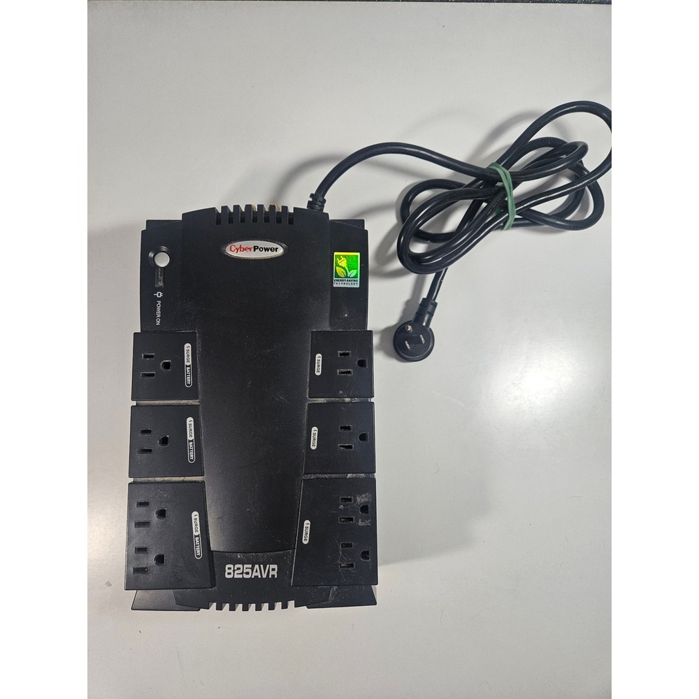 CyberPower 825AVR‎ UPS Battery Backup Surge Protector 8 Outlets Black CP825AVR